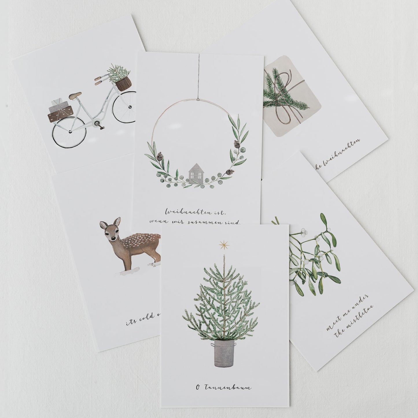 Kartenset Weihnachten im 6er Set