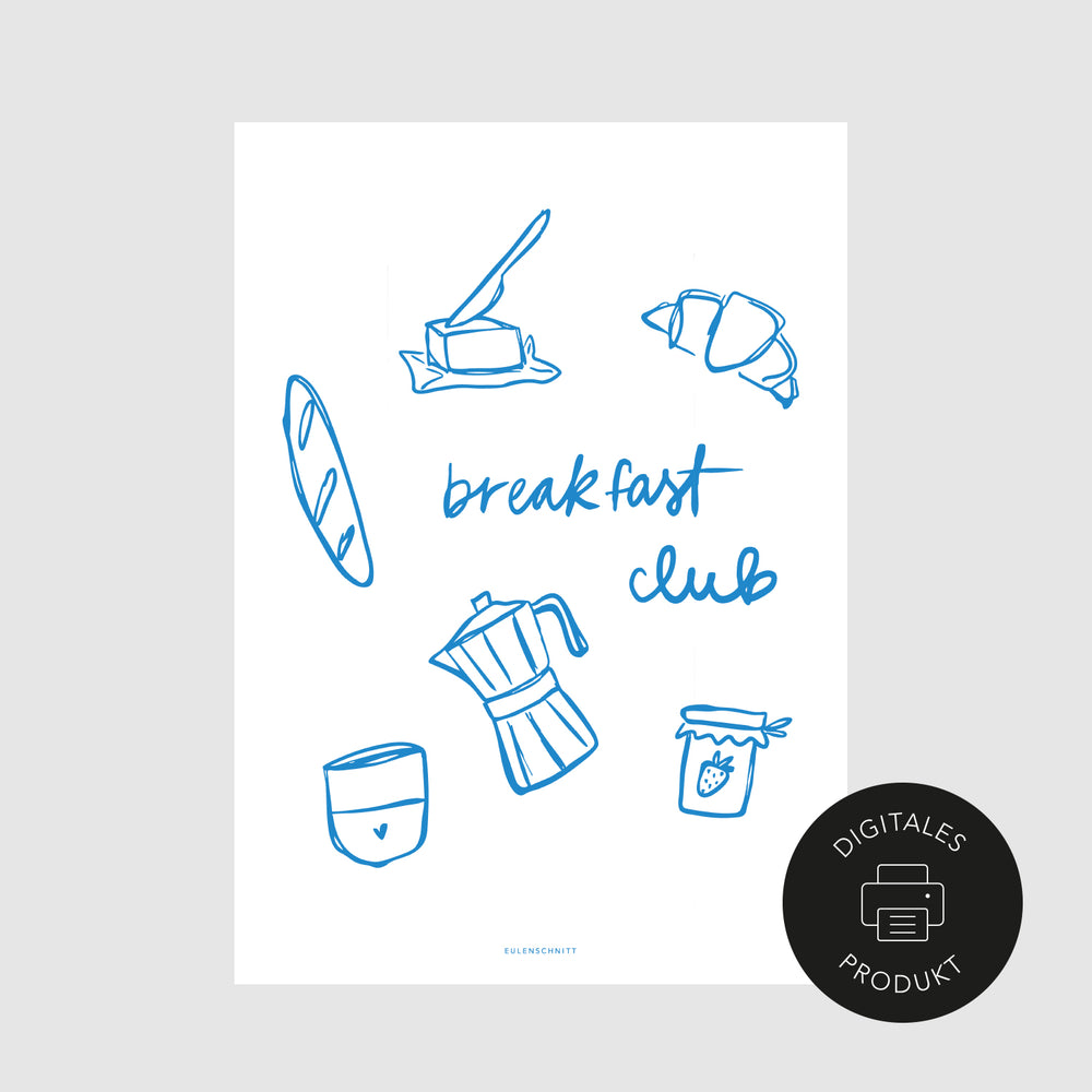 Schlichte Ansicht vom Breakfast club-Poster zum Download in verschiedenen Formaten.