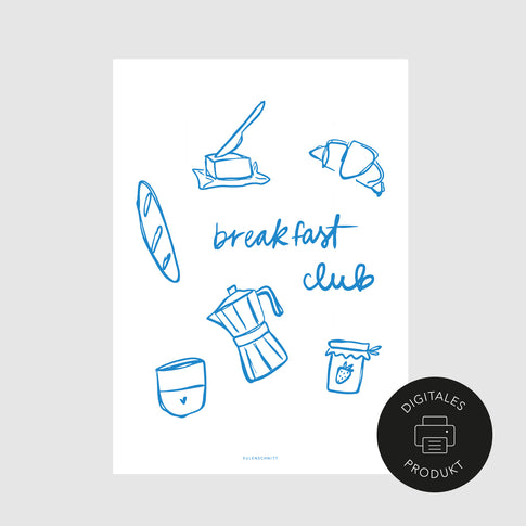 Schlichte Ansicht vom Breakfast club-Poster zum Download in verschiedenen Formaten.