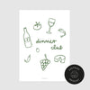Schlichte Ansicht vom Dinner club-Poster zum Download in verschiedenen Formaten.