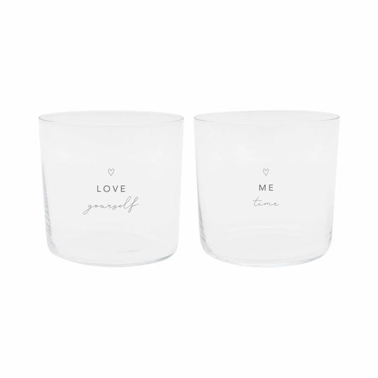 Trinkglas im 2er Set Selflove schwarz