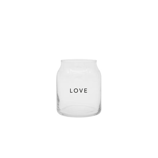 Vase aus Glas klein Love