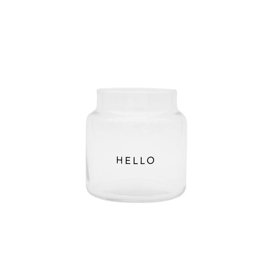 Vase aus Glas mittel Hello