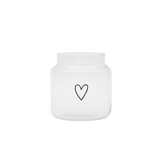 Vase aus Glas mittel Herz