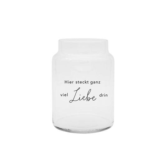Vase aus Glas groß Liebe
