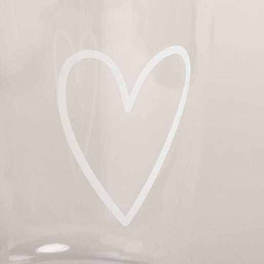 Trinkglas Herz weiß | Eulenschnitt 