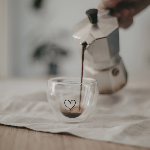 Doppelwandiges Herzglas Herz 50ml | Eulenschnitt 