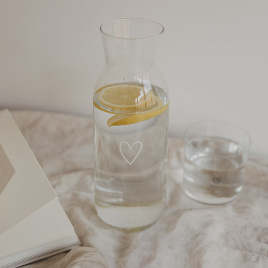 Carafe petit cœur blanc