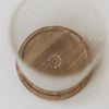 Innenansicht Glas mit Holzdeckel und Logo am Boden, hochwertige Verarbeitung