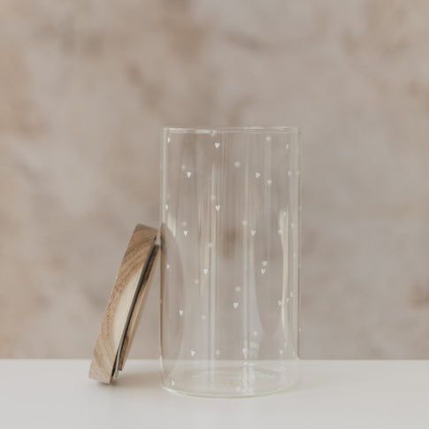 Vorratsglas Herzen 19 cm weiß