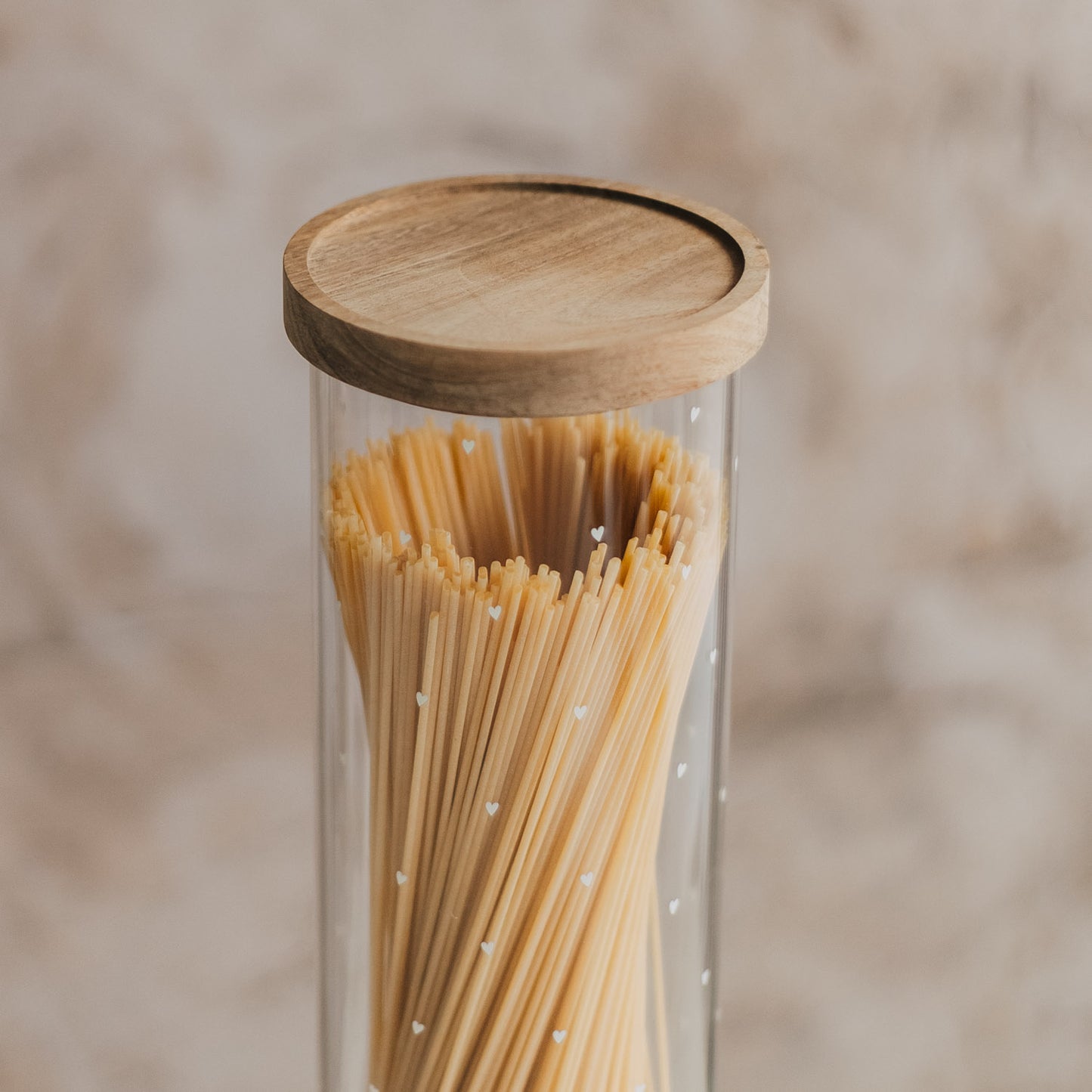 Vorratsglas Herzen 31 cm weiß