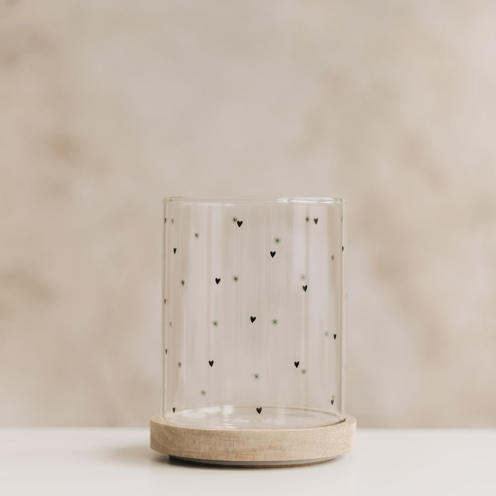 Vorratsglas Herzen 13 cm schwarz