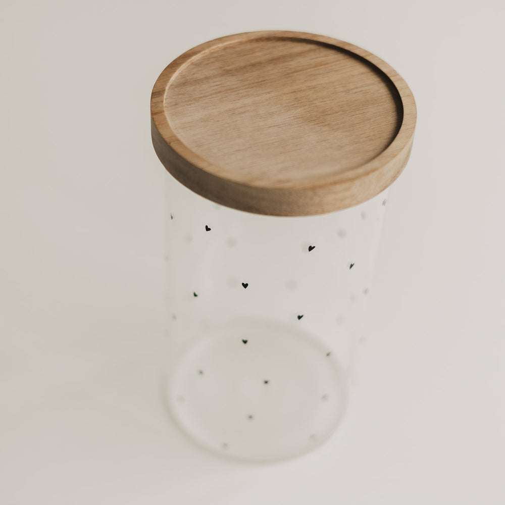 Vorratsglas Herzen 19 cm schwarz