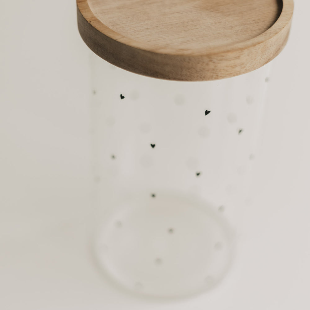 Vorratsglas Herzen 19 cm schwarz