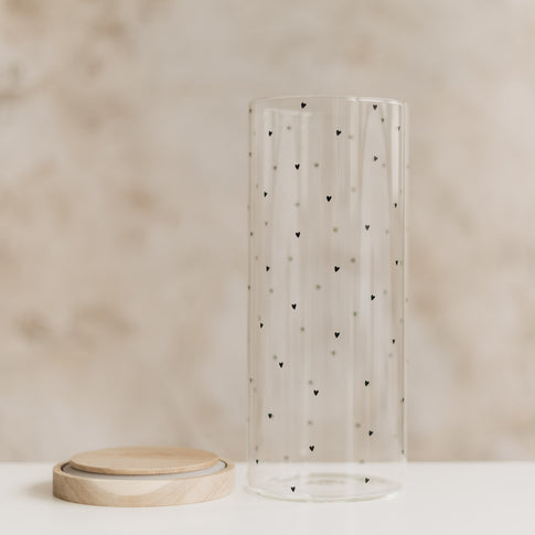 Vorratsglas Herzen 25 cm schwarz