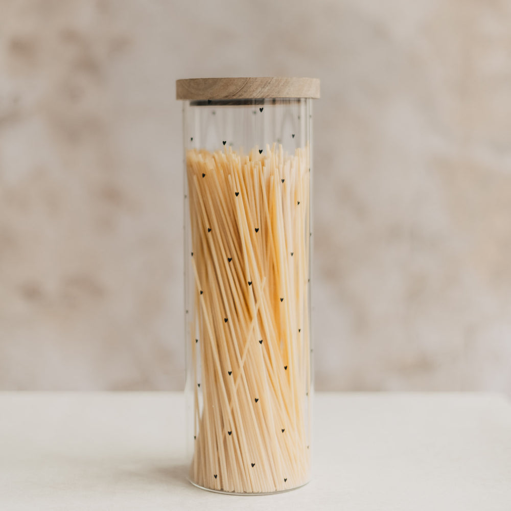 Vorratsglas Herzen 31 cm schwarz