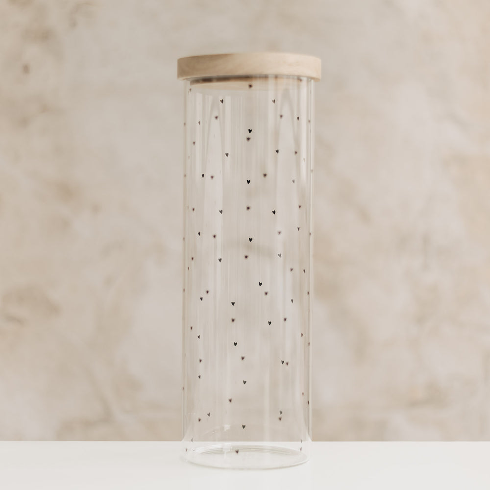 Vorratsglas Herzen 31 cm schwarz