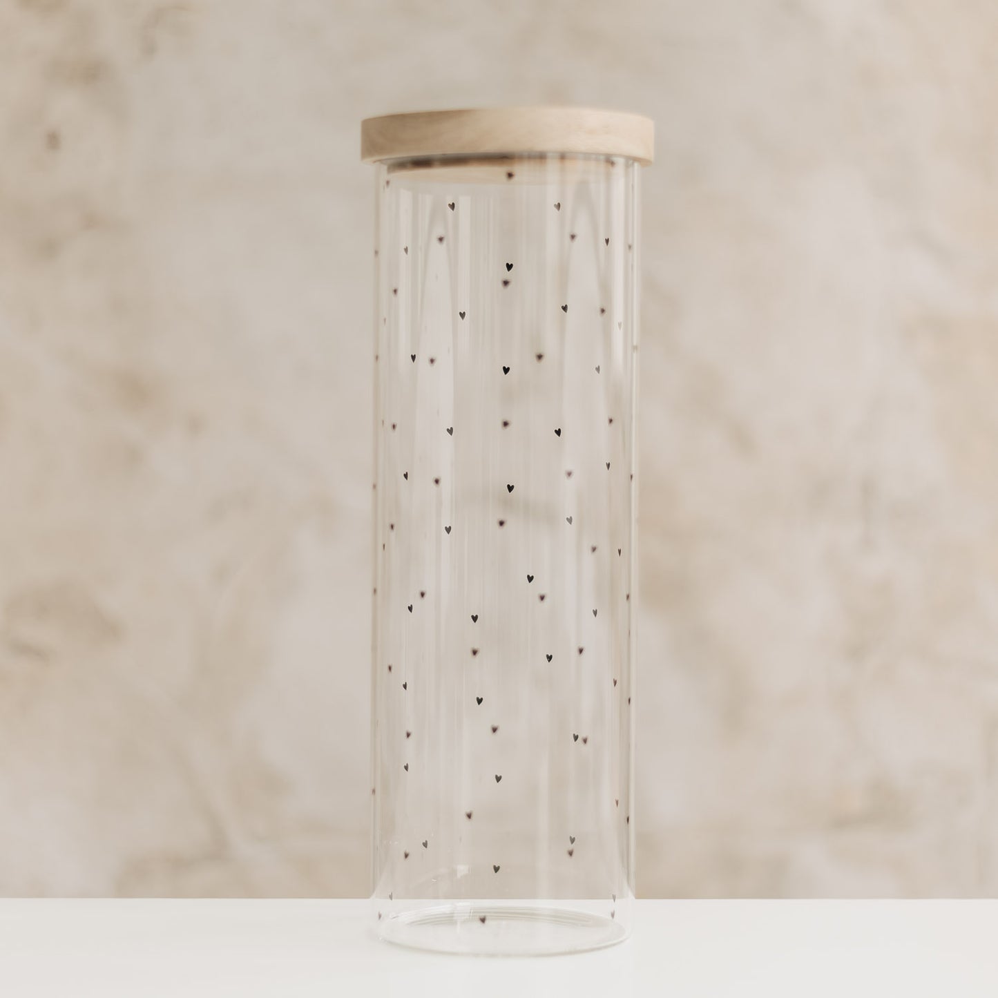 Vorratsglas Herzen 31 cm schwarz
