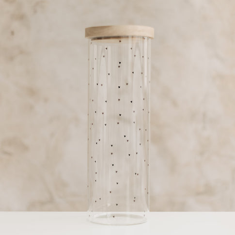 Vorratsglas Herzen 31 cm schwarz