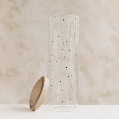 Vorratsglas Herzen 31 cm schwarz