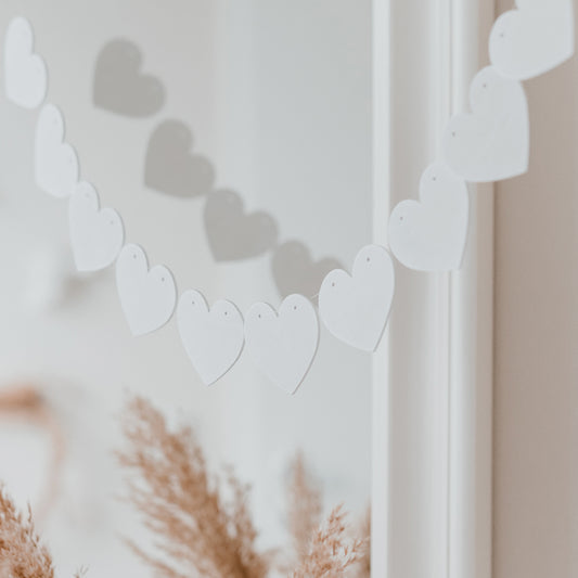 Pendentif coeur en bois blanc en lot de 10