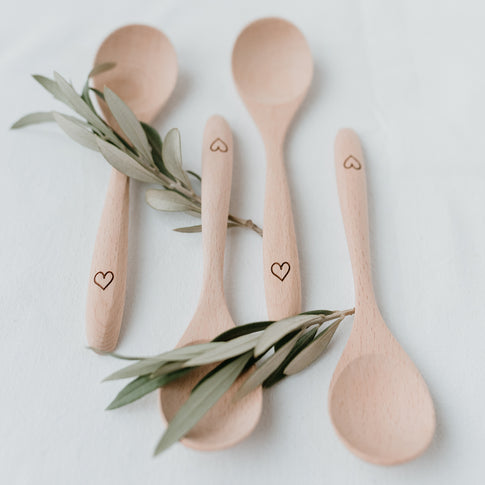 Cuillères en bois, lot de 4