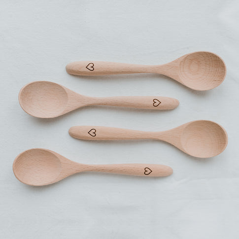 Cuillères en bois, lot de 4