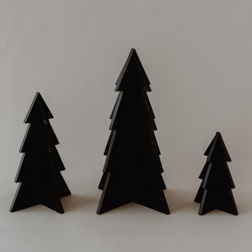 Sapin de Noël en lot de 3 noir