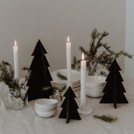 Sapin de Noël en lot de 3 noir