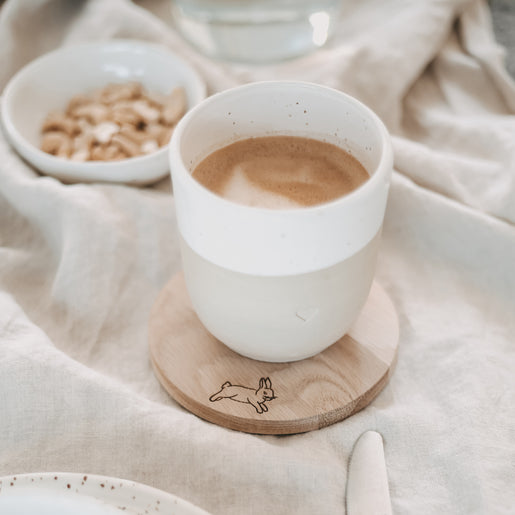 Dessous de verre en chêne lapin