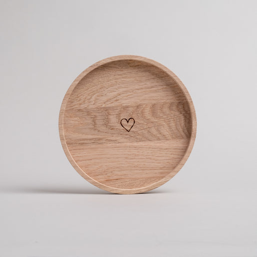 Mini Tablett rund Herz | Eulenschnitt 