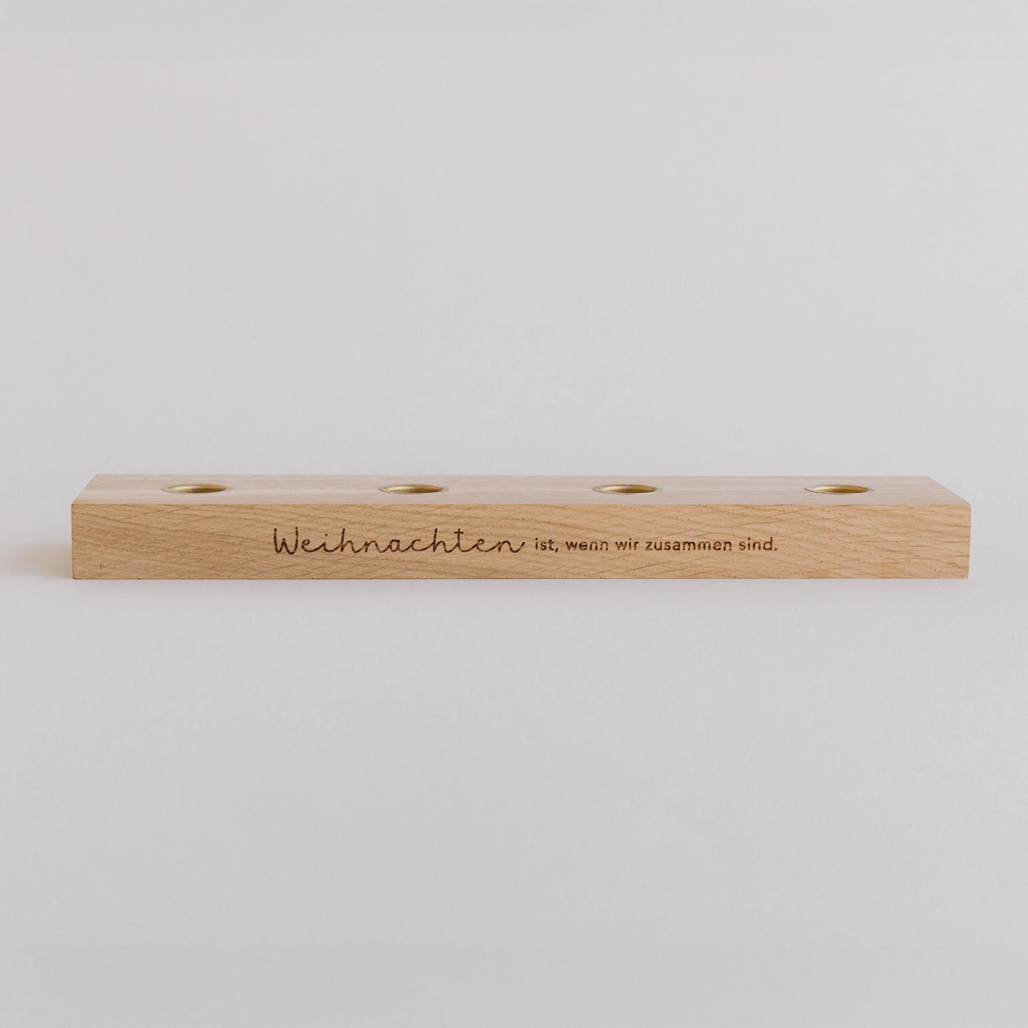 Holzkerzenhalter Weihnachten ist, wenn wir zusammen sind mit vier Kerzenplätzen
