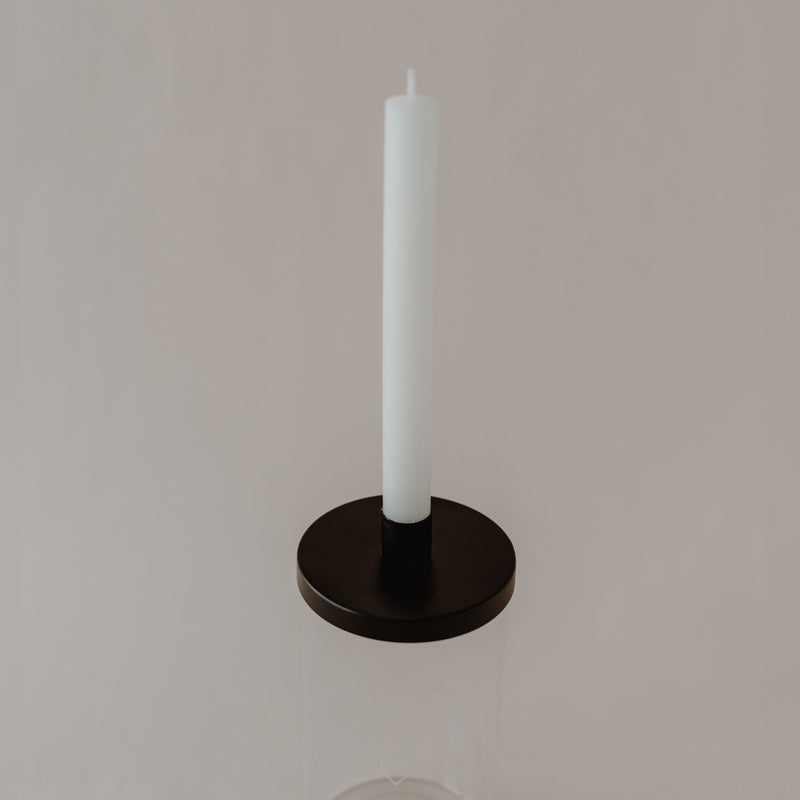 Kerzenhalter schwarz für Vorratsglas