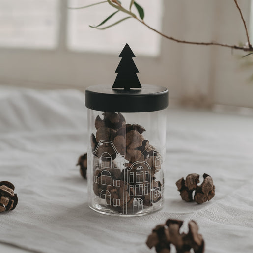 Couvercle en métal Sapin Mini bocal de stockage