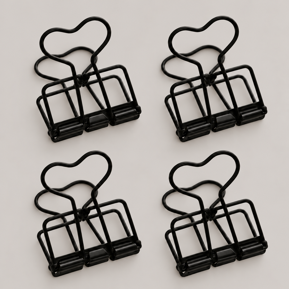 Clip groß schwarz 4er Set