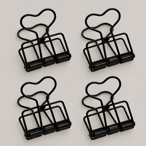 Clip groß schwarz 4er Set