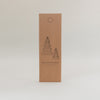 Verpackung Vorderseite: Papiertannen 2er Set Schwarz in natürlichem Karton mit Skizze