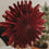 Rote Papierschneeflocke 45 cm mit filigraner Fächerstruktur im Detail