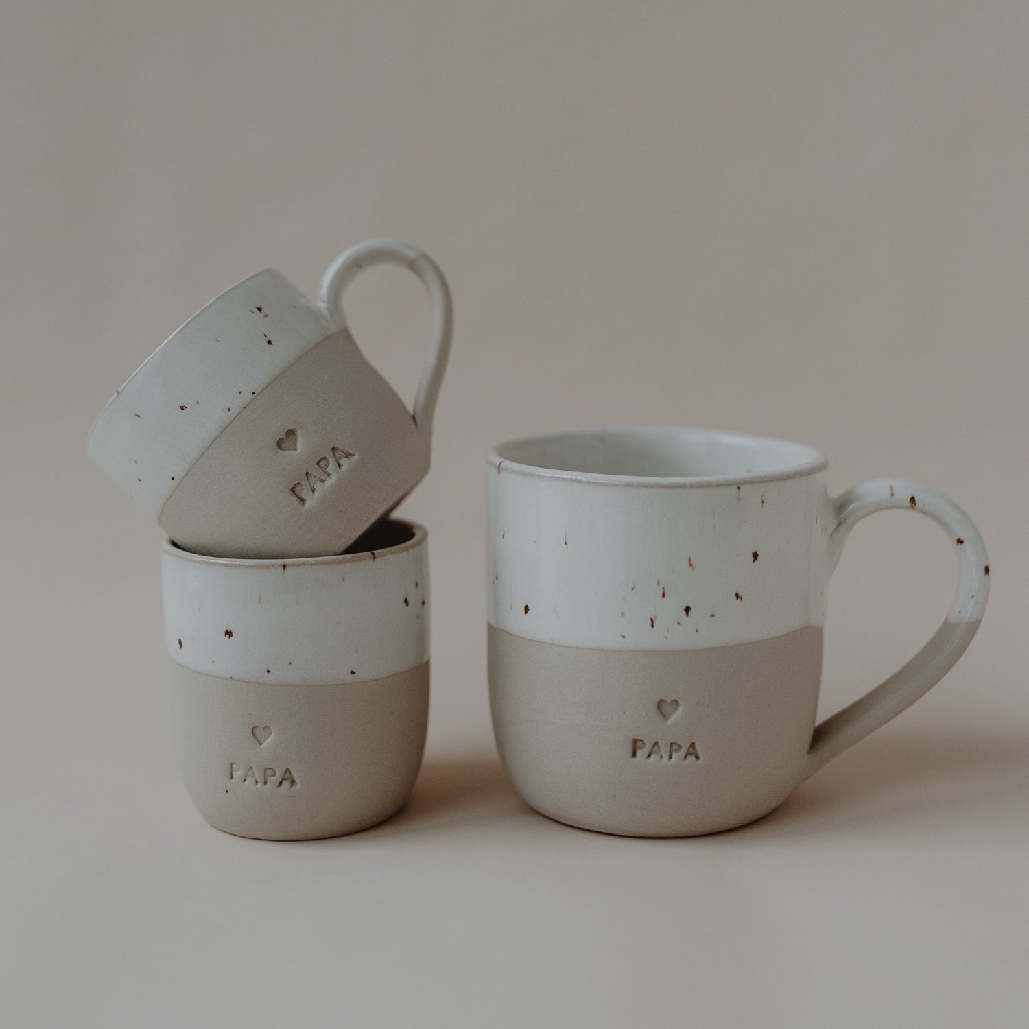 Tasse Dad Sans Anse 250ml - Céramique Verte Cadeau Papa - Minimaliste Moderne - Lavable Micro-ondes/lave-vaisselle - 7