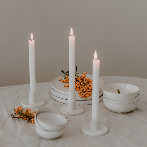 Grand porte-bougie en forme de cœur