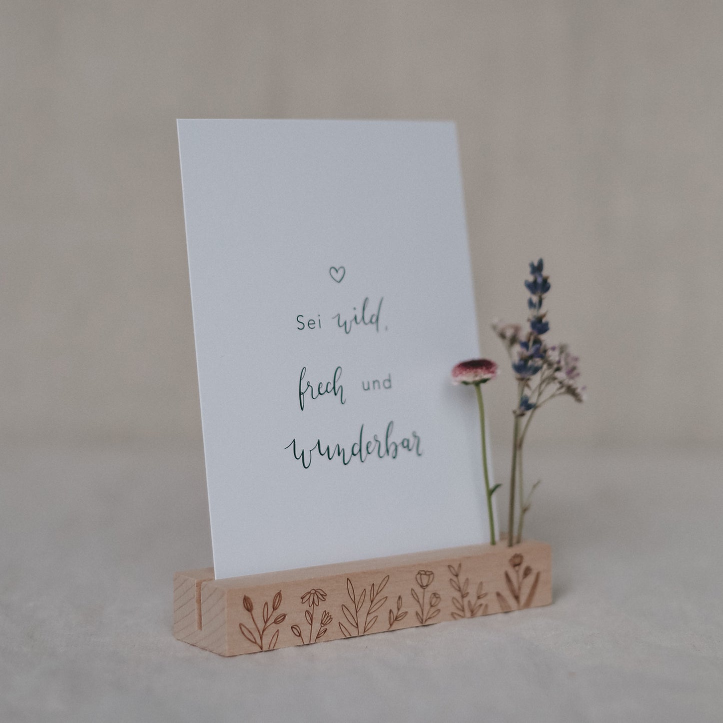 Karten- und Trockenblumenständer 12cm Blumenwiese im 2er Set