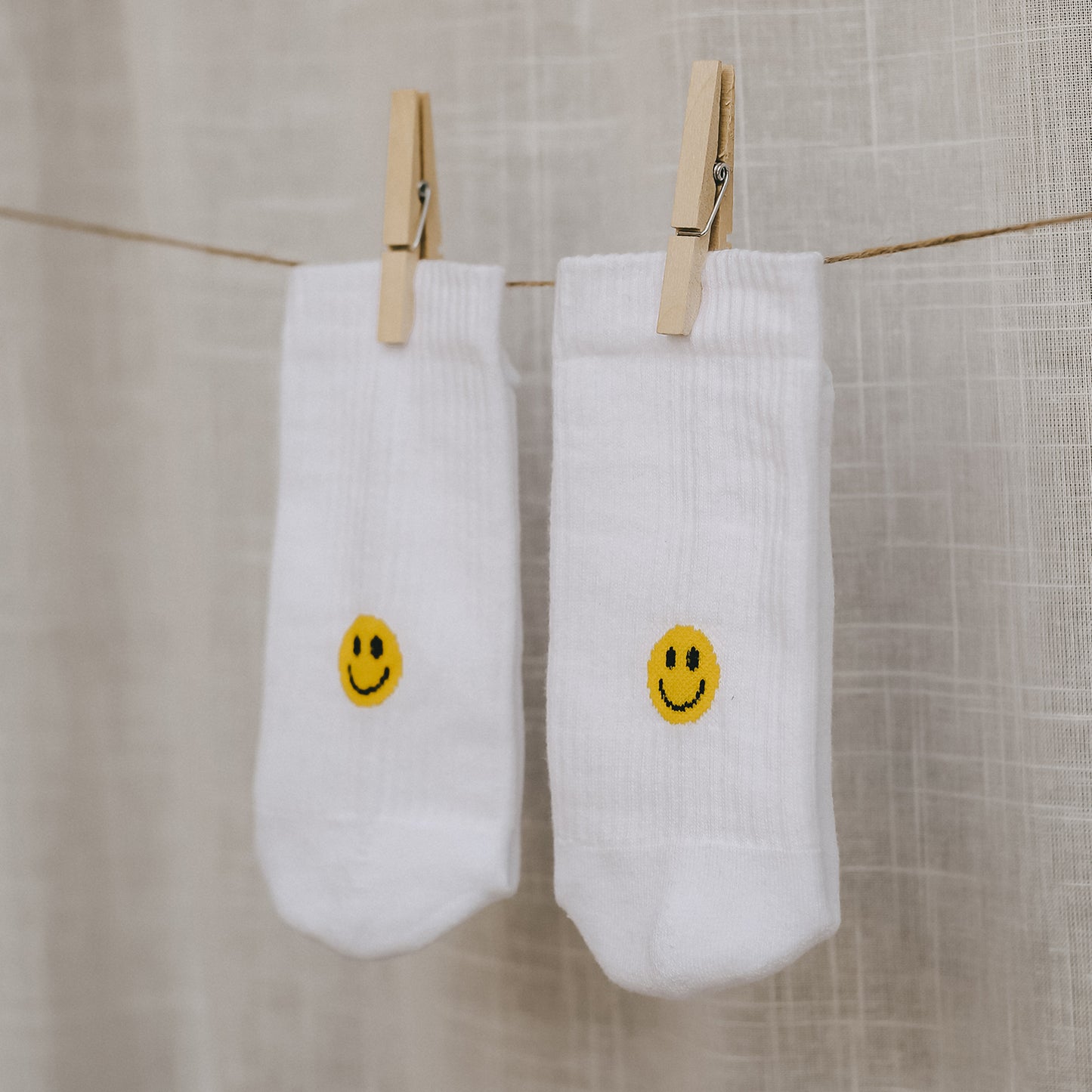 Socken Smiley gelb