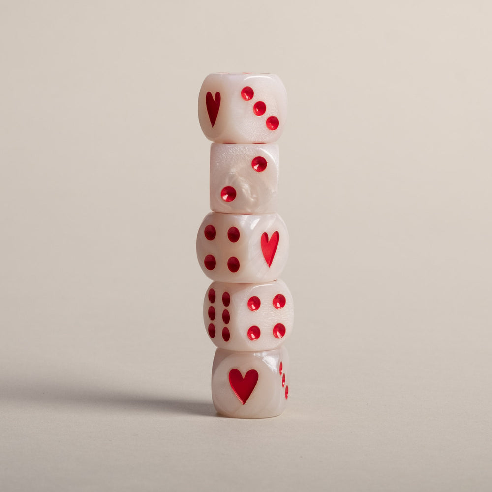 Würfelset Perlmutt Rot | Eulenschnitt 