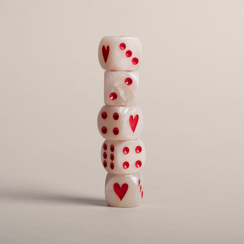 Würfelset Perlmutt Rot | Eulenschnitt 