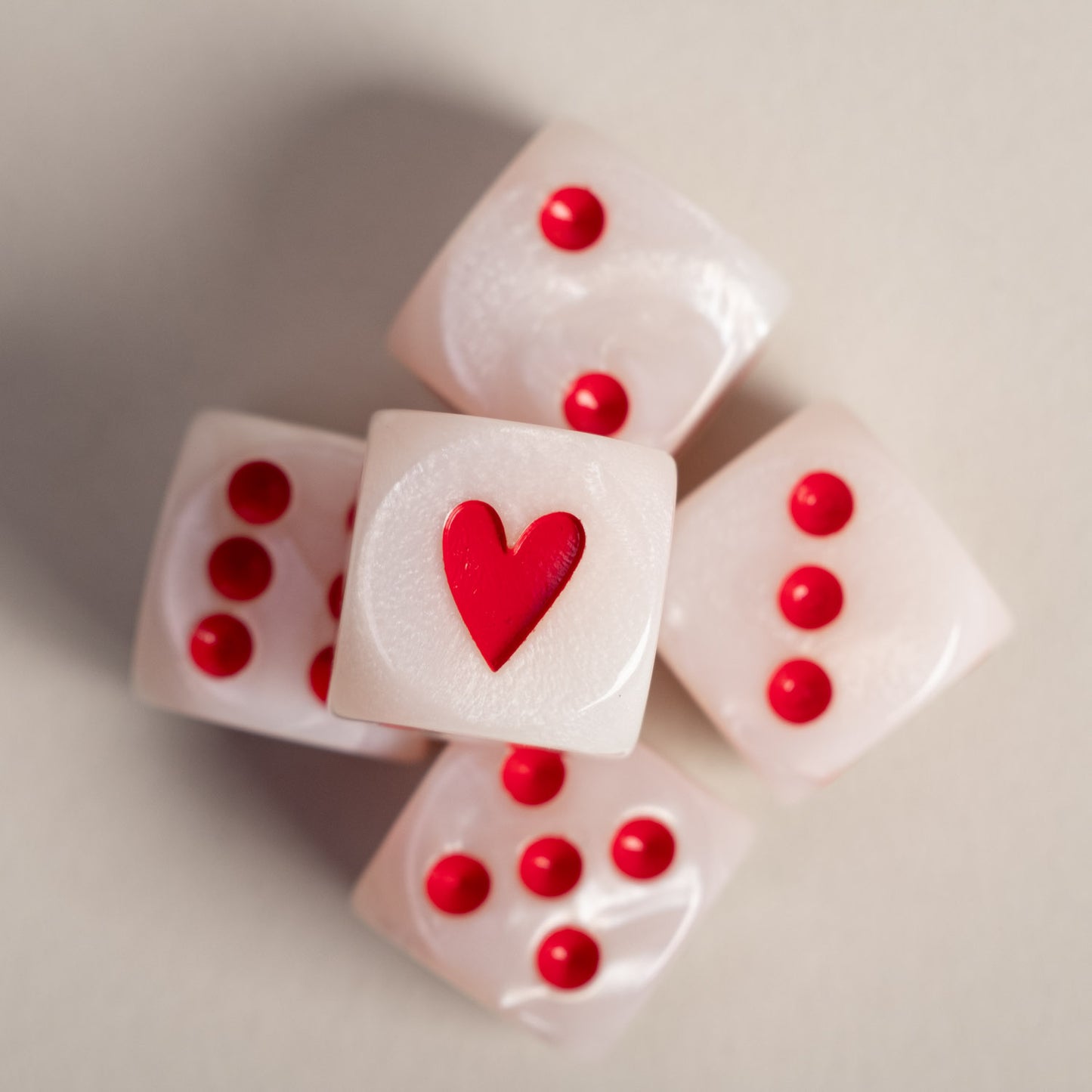 Würfelset Perlmutt Rot | Eulenschnitt 