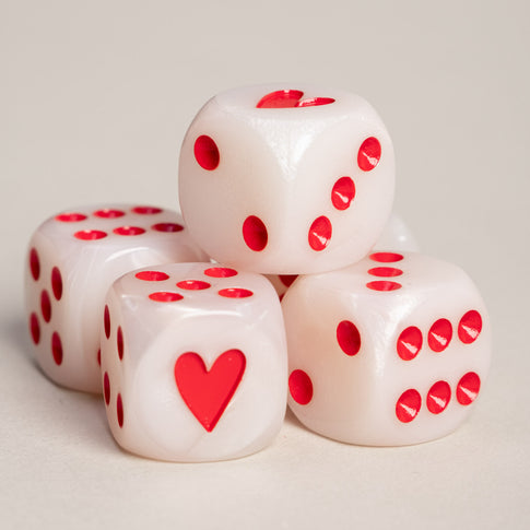 Würfelset Perlmutt Rot | Eulenschnitt 