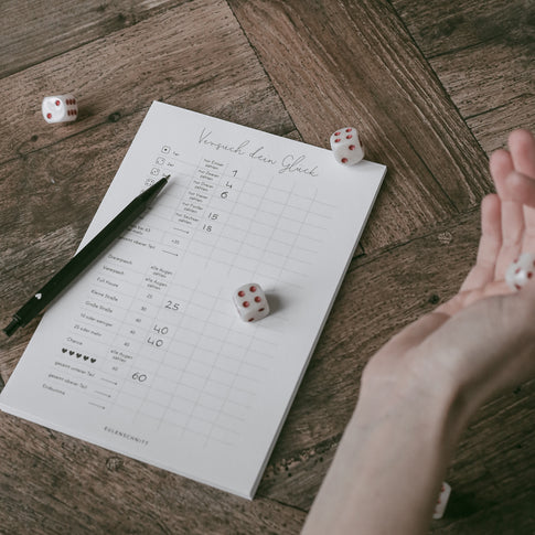 Spielblock Versuch dein Glück | Eulenschnitt 