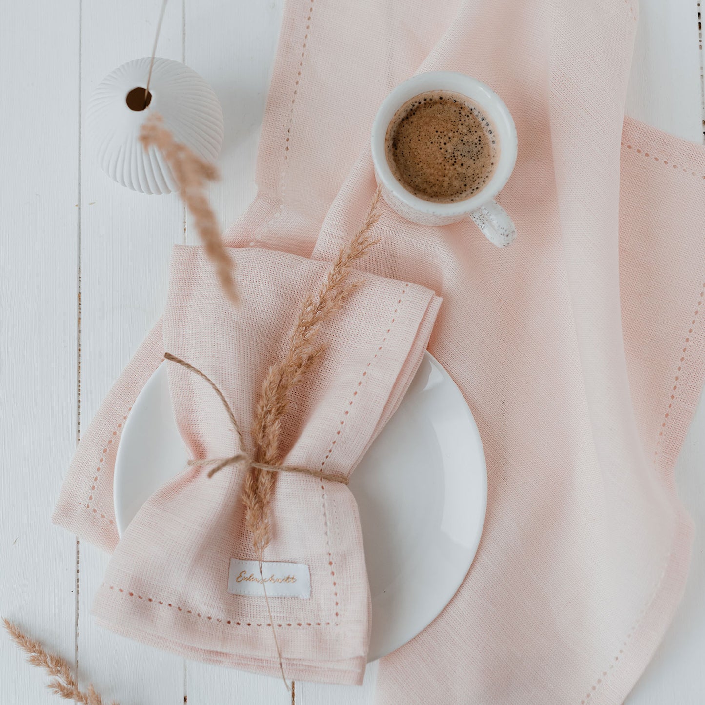 Leinen Geschirrtücher Hellrosa im 2er Set