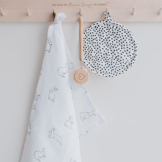 Leinen Geschirrtücher Kaninchen im 2er Set