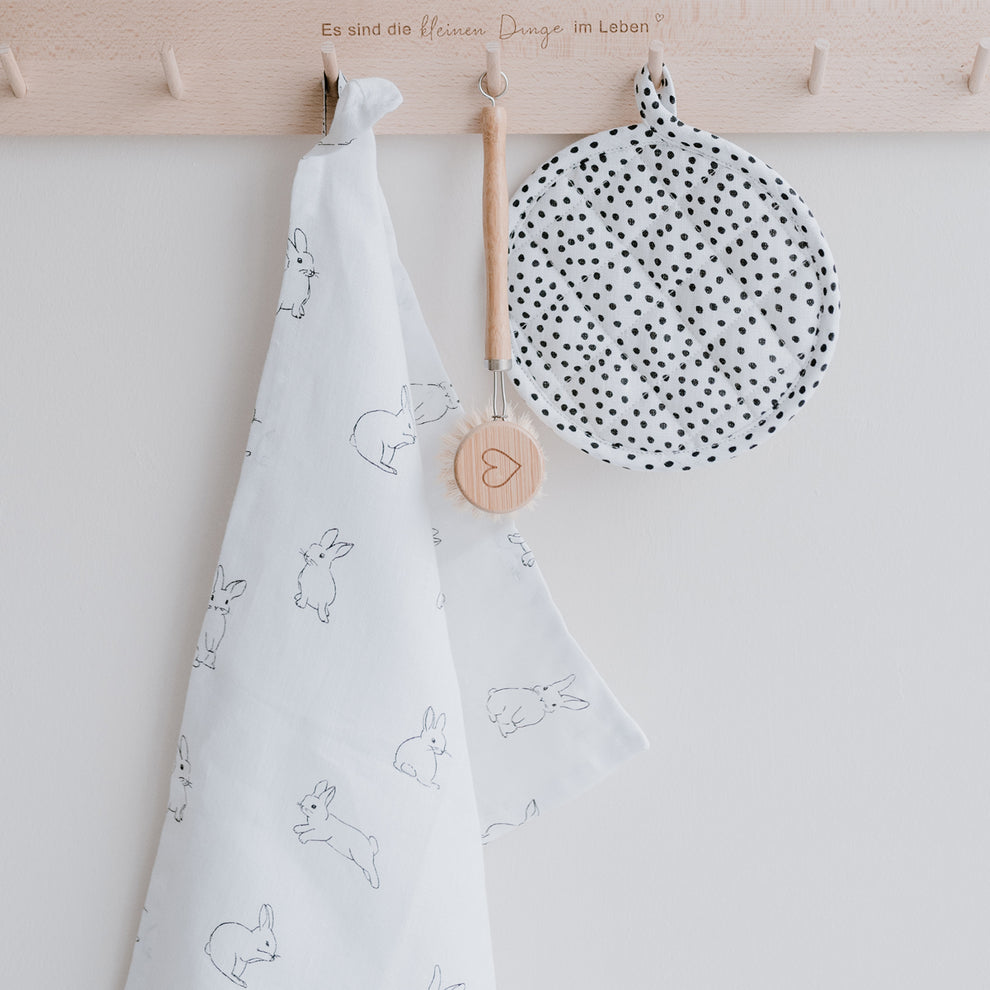 Leinen Geschirrtücher Kaninchen im 2er Set